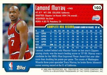 1999-00 Topps #103 Lamond Murray Back