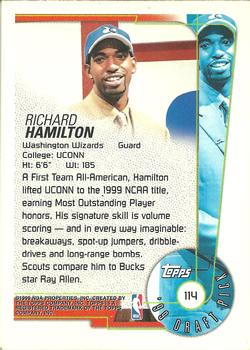 1999-00 Topps #114 Richard Hamilton Back