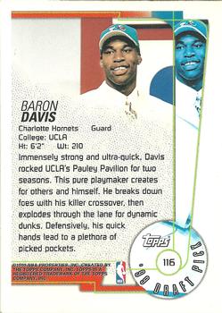 1999-00 Topps #116 Baron Davis Back
