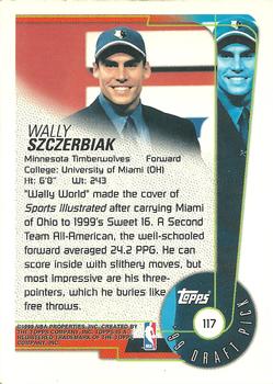 1999-00 Topps #117 Wally Szczerbiak Back