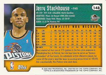 1999-00 Topps #148 Jerry Stackhouse Back