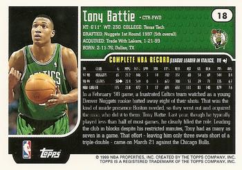 1999-00 Topps #18 Tony Battie Back