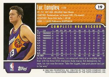 1999-00 Topps #19 Luc Longley Back