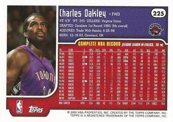 1999-00 Topps #225 Charles Oakley Back