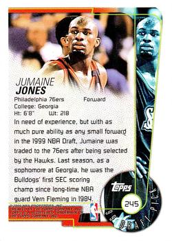 1999-00 Topps #245 Jumaine Jones Back