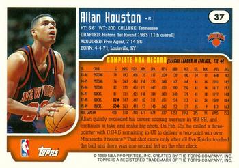 1999-00 Topps #37 Allan Houston Back