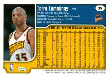 1999-00 Topps #39 Terry Cummings Back