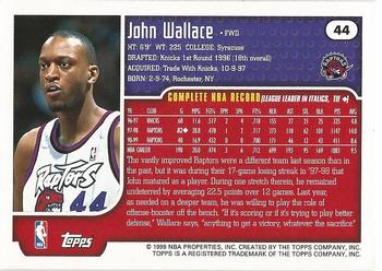 1999-00 Topps #44 John Wallace Back