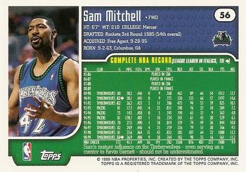 1999-00 Topps #56 Sam Mitchell Back