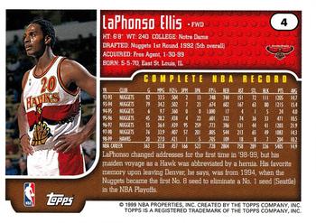 1999-00 Topps #4 LaPhonso Ellis Back