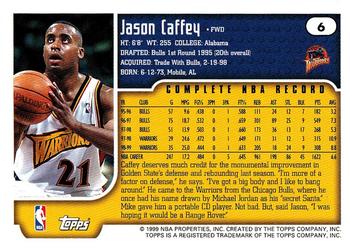 1999-00 Topps #6 Jason Caffey Back