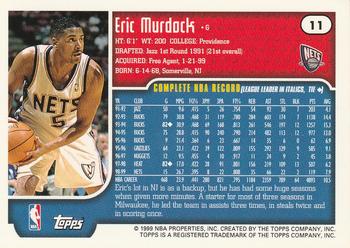 1999-00 Topps #11 Eric Murdock Back