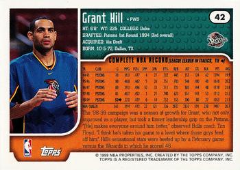 1999-00 Topps #42 Grant Hill Back
