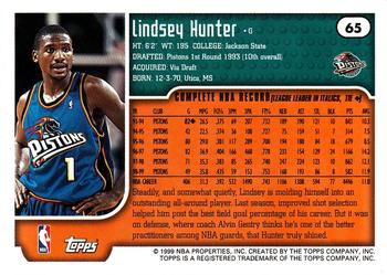 1999-00 Topps #65 Lindsey Hunter Back