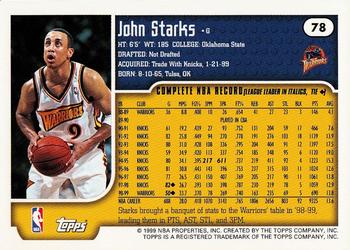 1999-00 Topps #78 John Starks Back