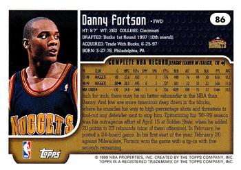 1999-00 Topps #86 Danny Fortson Back