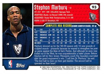 1999-00 Topps #93 Stephon Marbury Back