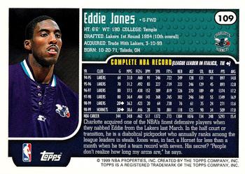 1999-00 Topps #109 Eddie Jones Back