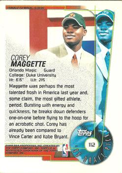 1999-00 Topps #112 Corey Maggette Back