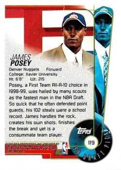 1999-00 Topps #119 James Posey Back