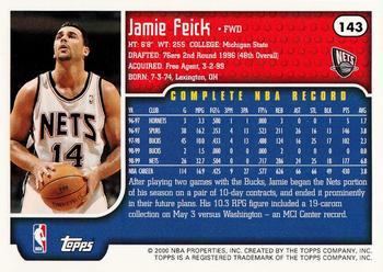 1999-00 Topps #143 Jamie Feick Back