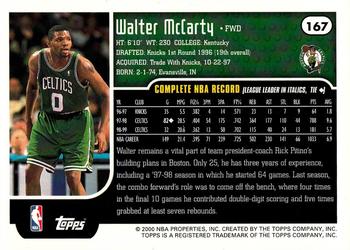 1999-00 Topps #167 Walter McCarty Back