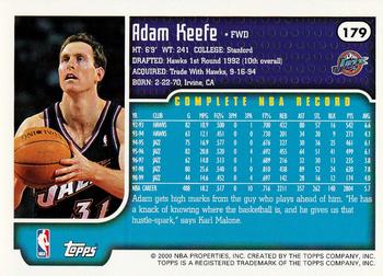 1999-00 Topps #179 Adam Keefe Back