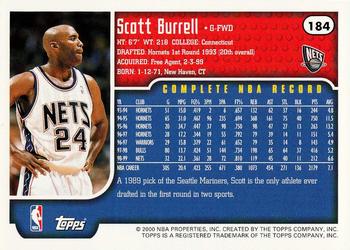 1999-00 Topps #184 Scott Burrell Back