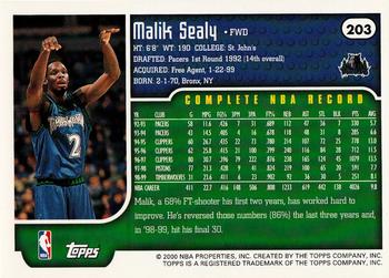 1999-00 Topps #203 Malik Sealy Back