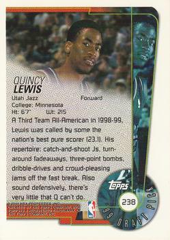 1999-00 Topps #238 Quincy Lewis Back