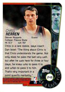 1999-00 Topps #248 Chris Herren Back