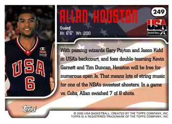 1999-00 Topps #249 Allan Houston Back