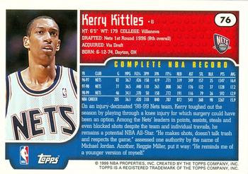 1999-00 Topps #76 Kerry Kittles Back