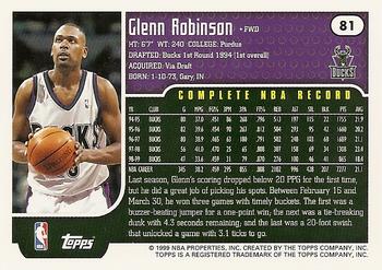 1999-00 Topps #81 Glenn Robinson Back