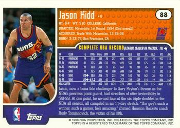 1999-00 Topps #88 Jason Kidd Back