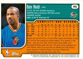1999-00 Topps #90 Don Reid Back