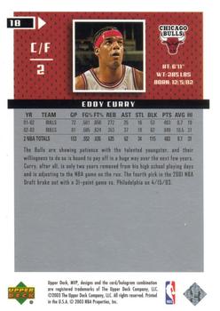 2003-04 Upper Deck MVP - Silver #18 Eddy Curry Back