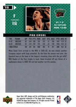 2003-04 Upper Deck MVP - Silver #79 Pau Gasol Back