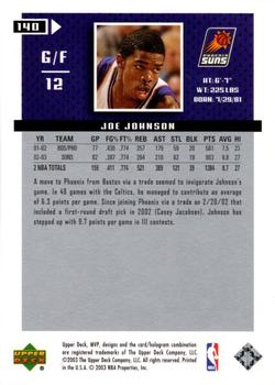 2003-04 Upper Deck MVP - Silver #140 Joe Johnson Back
