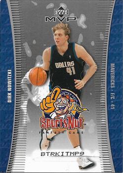 2003-04 Upper Deck MVP - Sportsnut Fantasy #SN15 Dirk Nowitzki Front