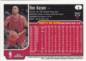 1999-00 Topps Chrome #2 Ron Harper Back