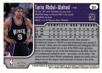 1999-00 Topps Chrome #21 Tariq Abdul-Wahad Back