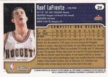 1999-00 Topps Chrome #29 Raef LaFrentz Back