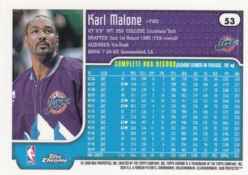 1999-00 Topps Chrome #53 Karl Malone Back