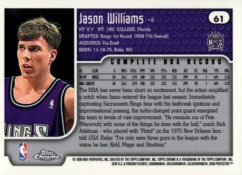 1999-00 Topps Chrome #61 Jason Williams Back