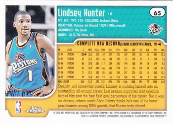 1999-00 Topps Chrome #65 Lindsey Hunter Back