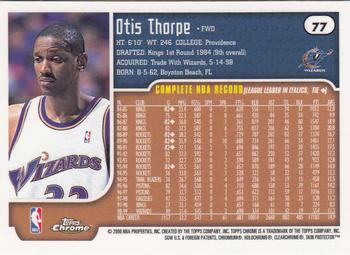 1999-00 Topps Chrome #77 Otis Thorpe Back