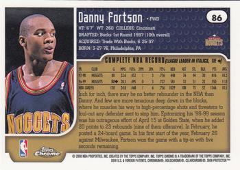 1999-00 Topps Chrome #86 Danny Fortson Back