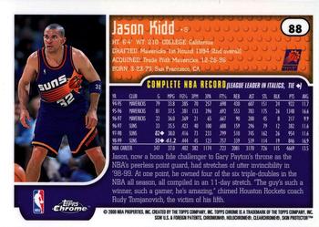 1999-00 Topps Chrome #88 Jason Kidd Back