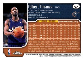 1999-00 Topps Chrome #97 Calbert Cheaney Back